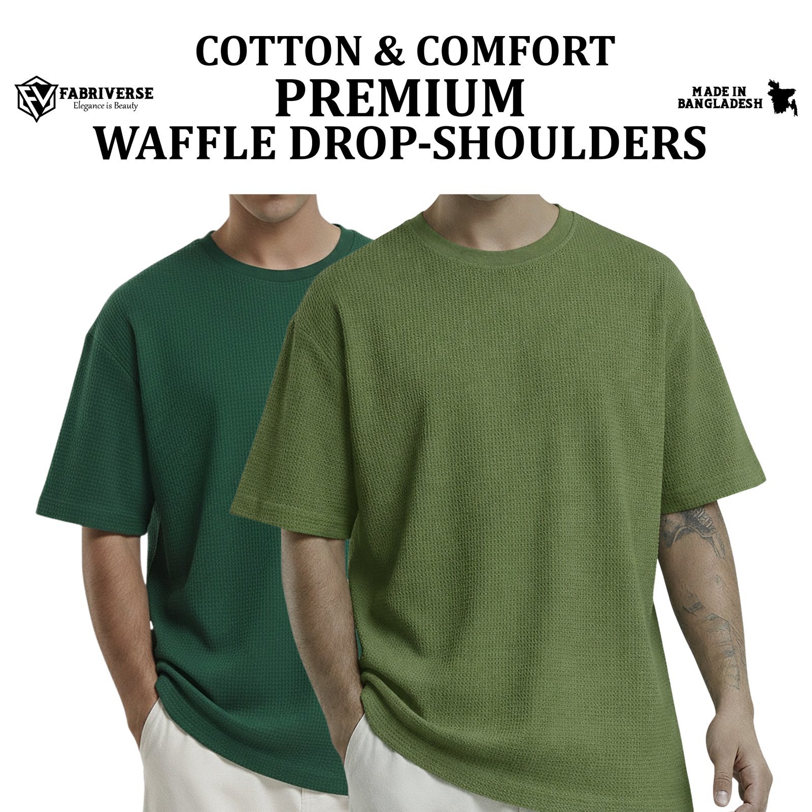 Premium Waffle Drop (B.Green-Olive)