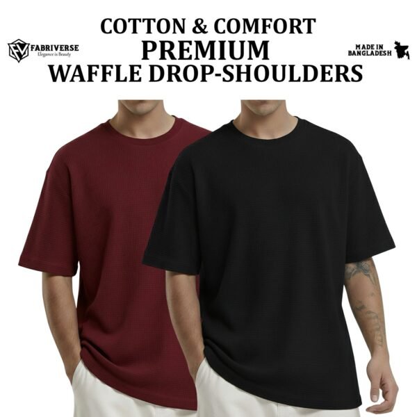 Premium Waffle Drop (Maroon-Black)
