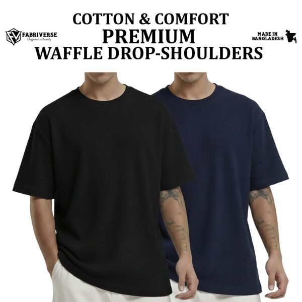 Premium Waffle Drop (Black-Navy)