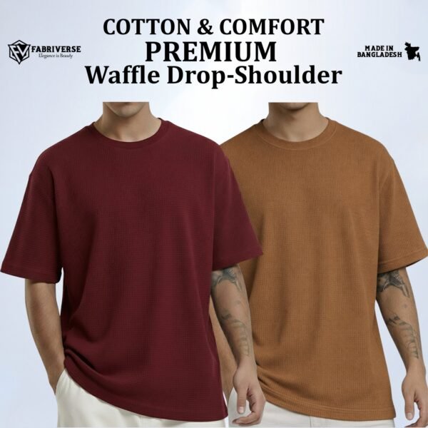 Premium Waffle Drop (Maroon-Brown)