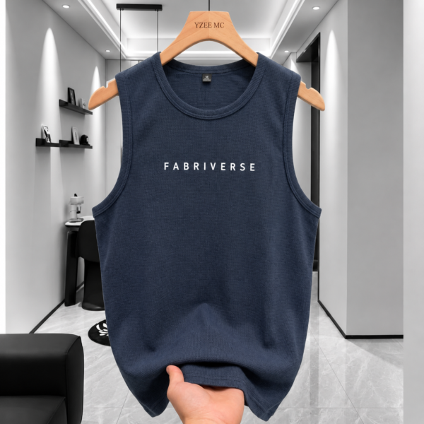 Premium Waffle Tank Top (Navy)