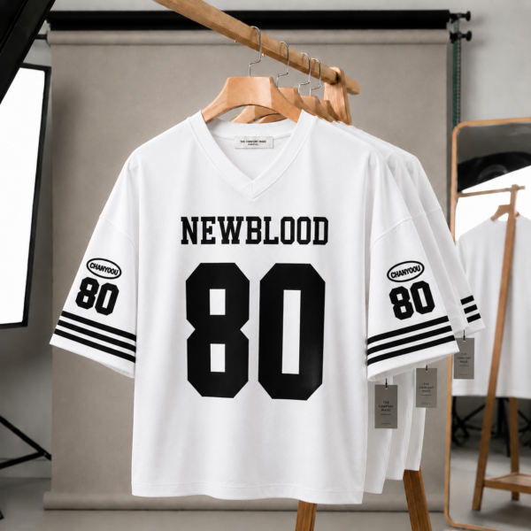 Premium Mash Drop-Shoulder (White)