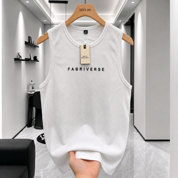 Premium Waffle Tank Top (White)